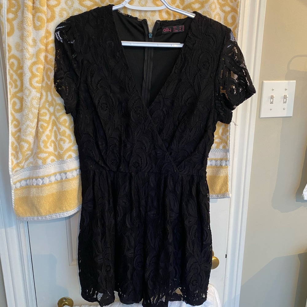 Black Lace Romper